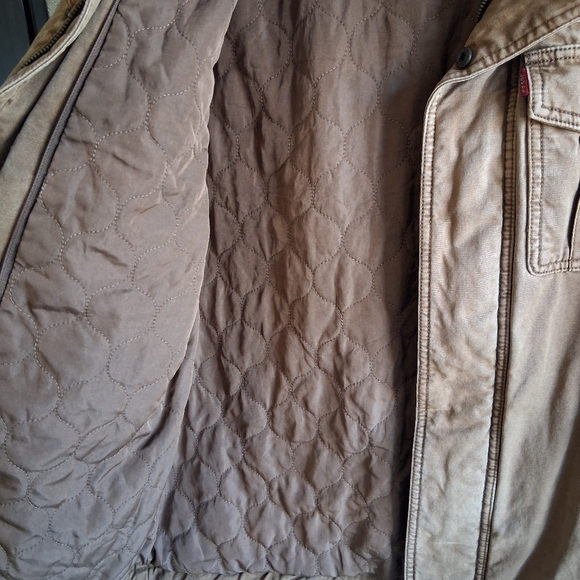 Mens Levi Jacket Medium Thick Heavy Duty Gorpcore Grunge Quilted - Picture 6 of 9
